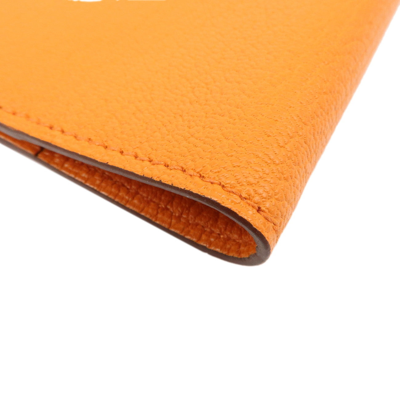 HERMES Leather N Stamped Agenda Mini Planner Cover Orange