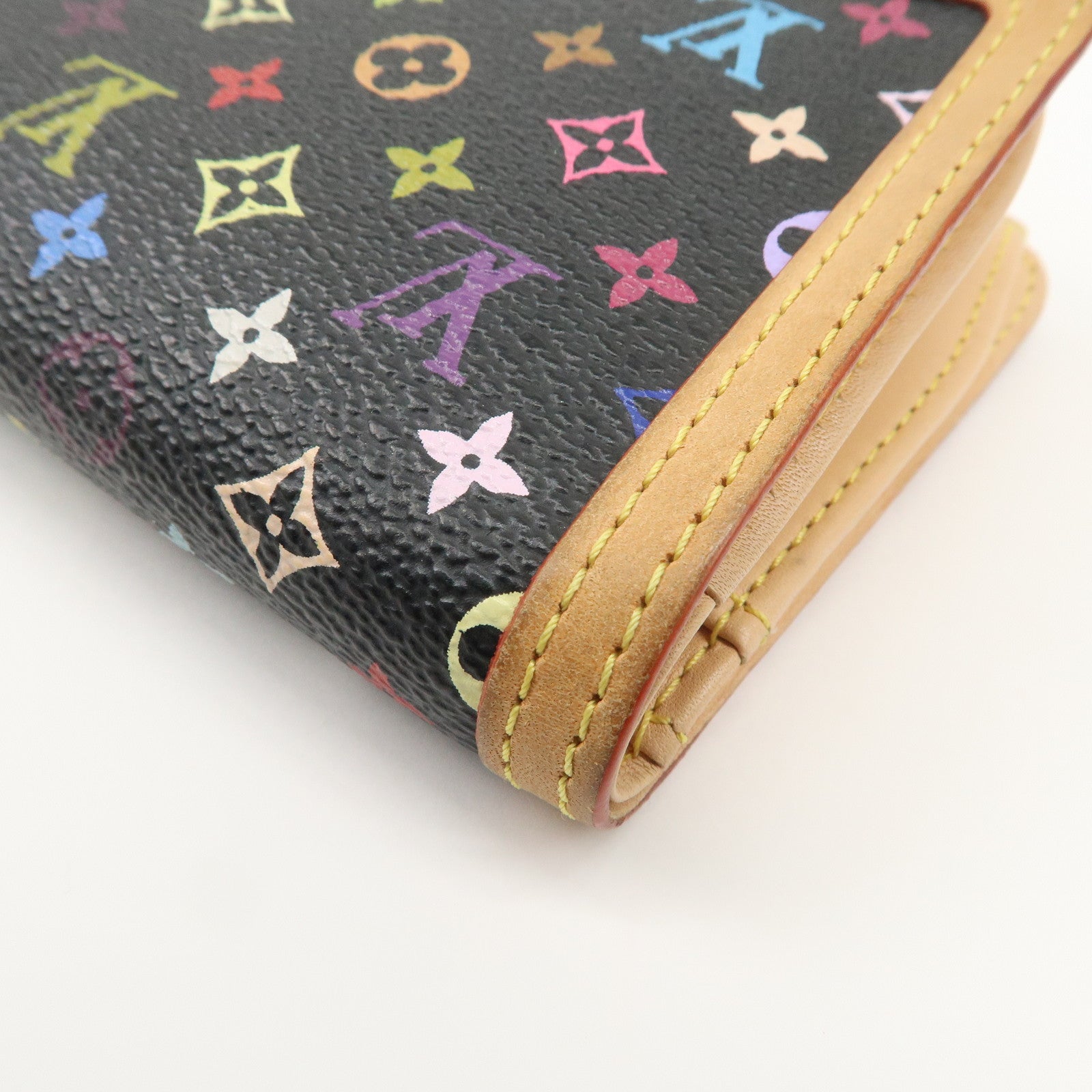 Louis Vuitton Monogram Multicolor Portefeuille Billets Viennois Wallet Noir M92988 Used
