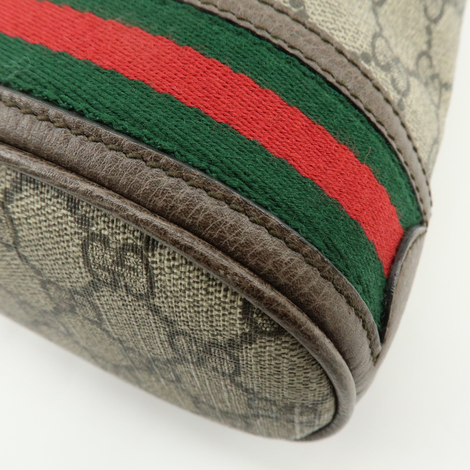 GUCCI Ophidia Sherry GG Supreme Leather 2Way Bucket Bag 550621