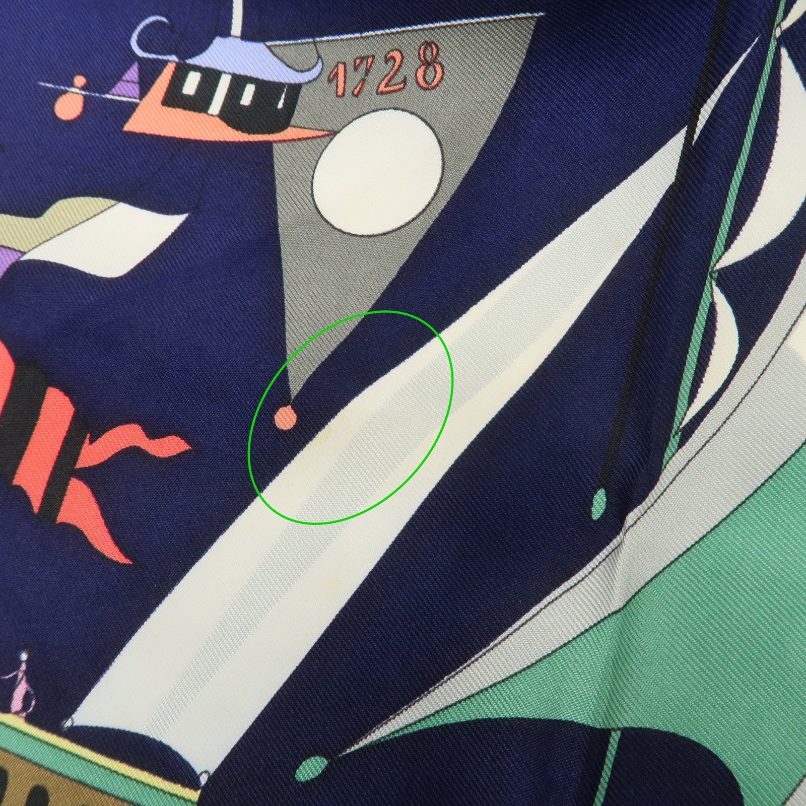 HERMES Carre 90 Silk 100% Scarf LES FOLIES DU CIEL Black Navy Multicolo Used