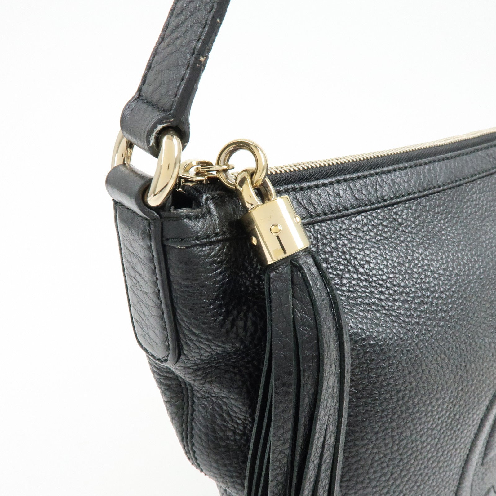 GUCCI SOHO Interlocking G Leather Shoulder Crossbody Bag 308361
