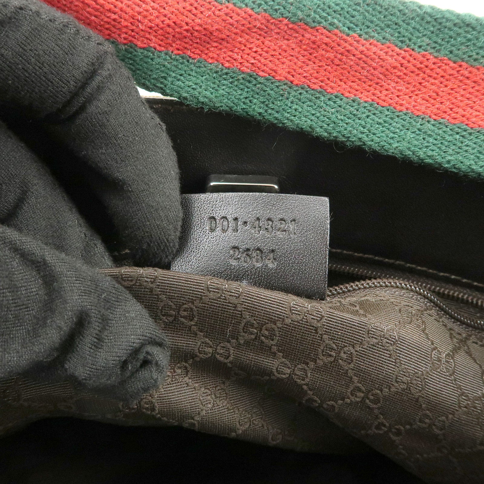 GUCCI Sherry Canvas Leather Shoulder Crossbody Bag Beige 001.4321