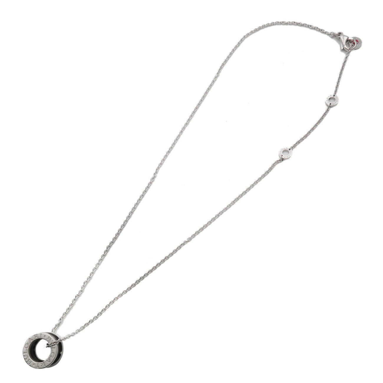 BVLGARI B-Zero1 Save the Children Necklace SV925 Ceramic Silver