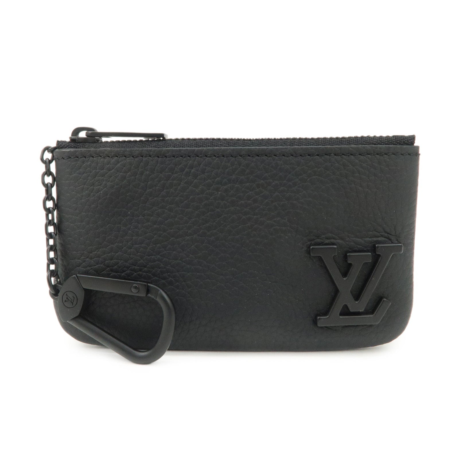 Louis Vuitton Aerogram Pochette Cles Coin Case Noir Black M81031 Used