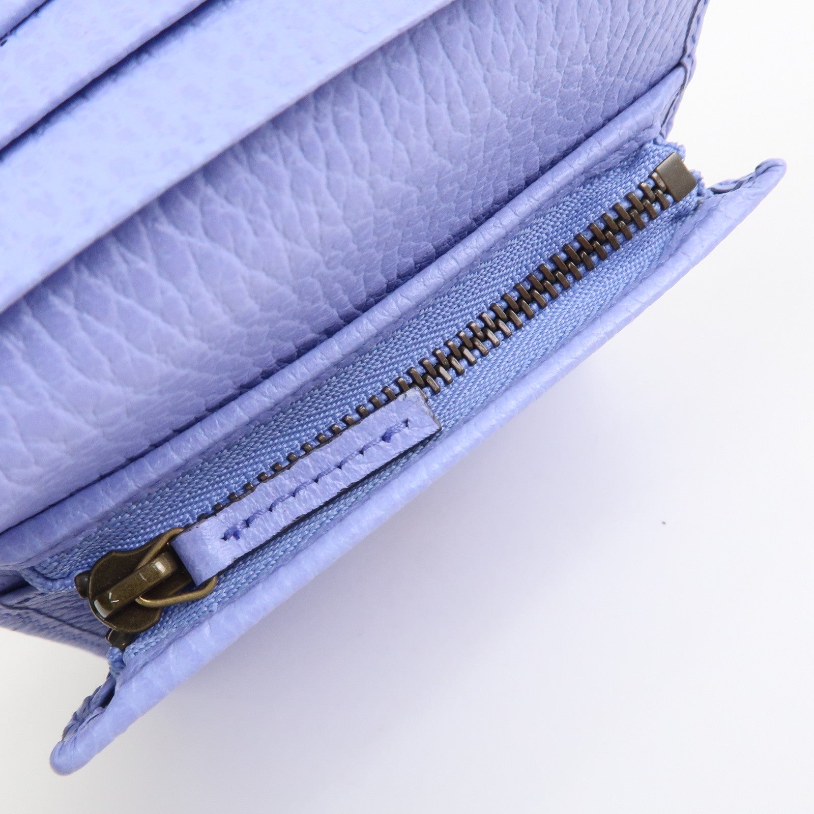 GUCCI Butterfly Calf Leather Bi-Fold Compact Wallet Purple 516929