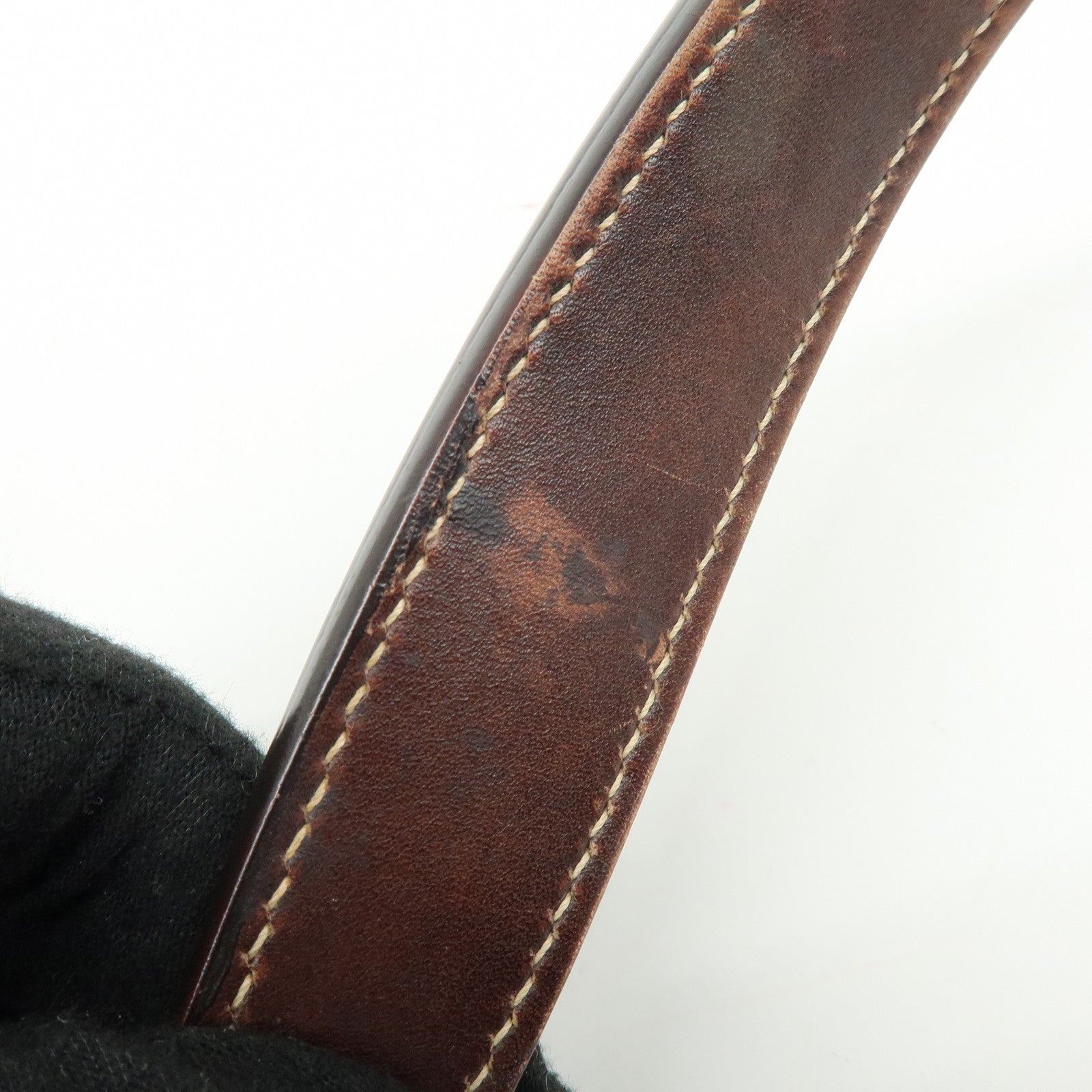 PRADA Logo Jacquard Canvas Embossed Leather Shoulder Bag BR3433