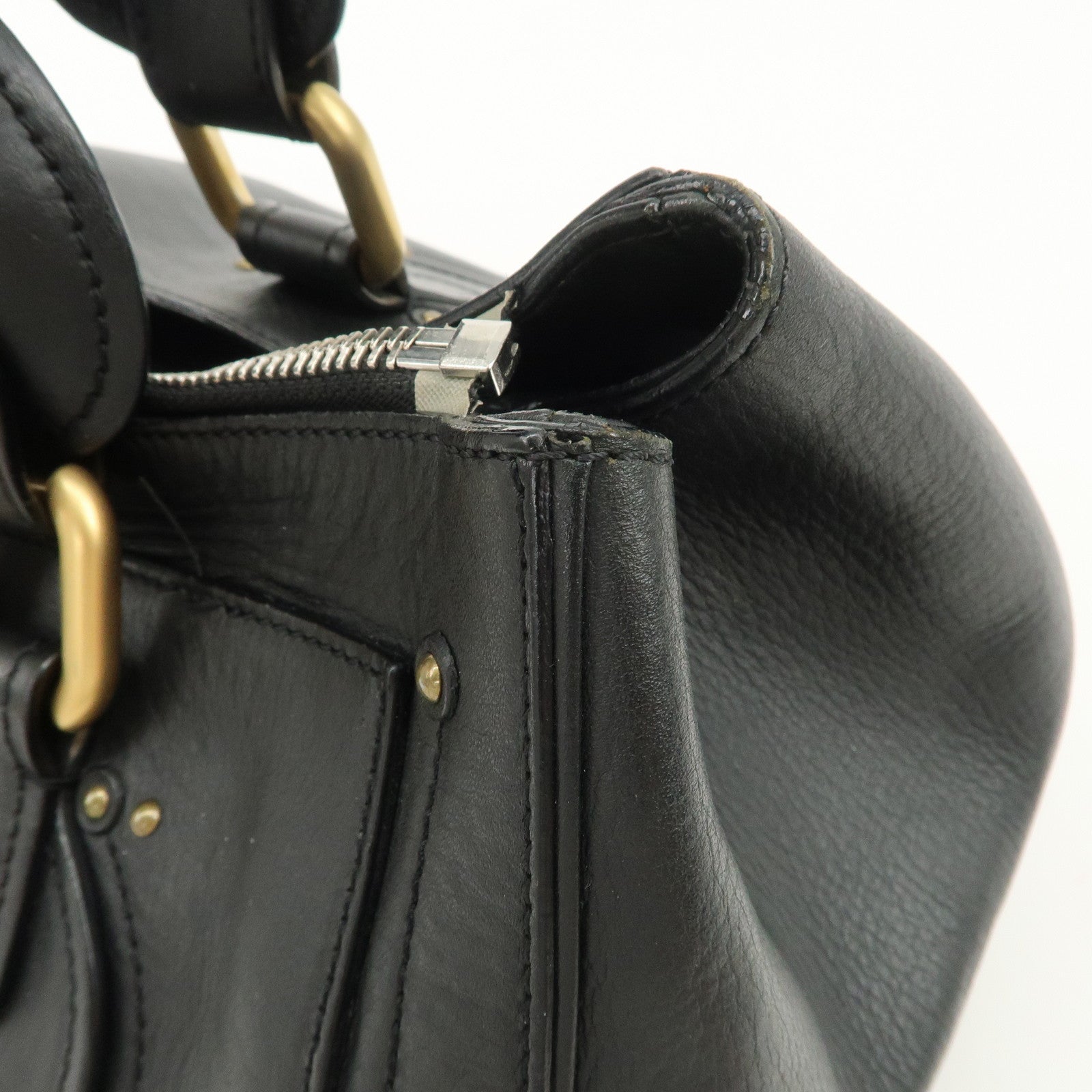 Chloe Paddington Leather Hand Bag Shoulder Bag Black