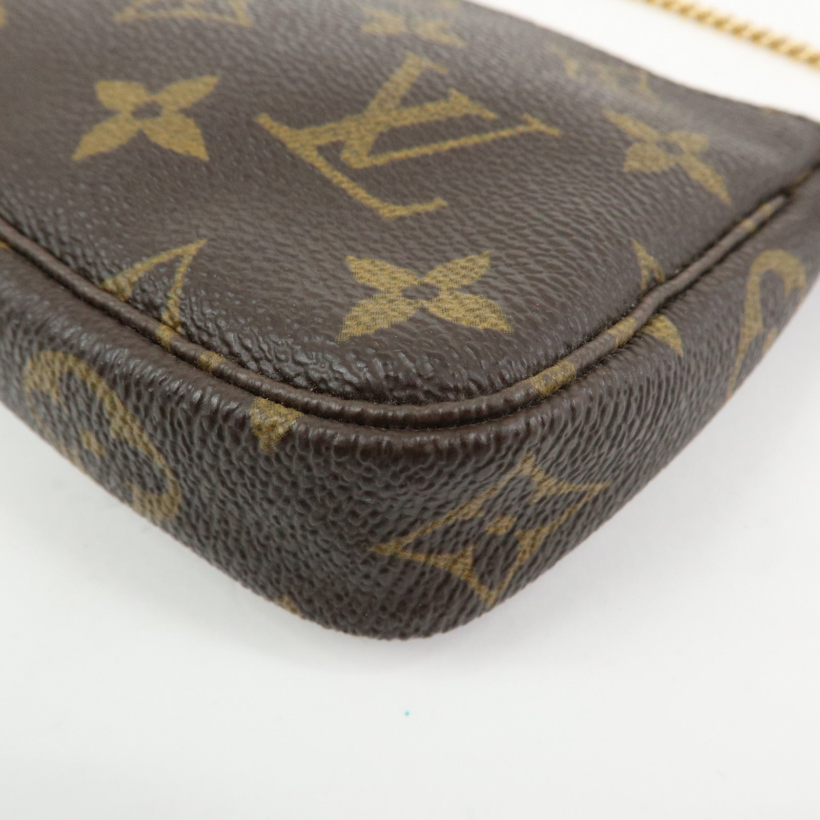Louis Vuitton Monogram Mini Pochette Accessoires Hand Bag M58009