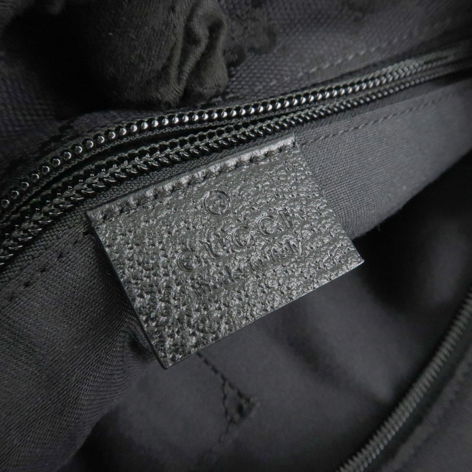 GUCCI Sherry GG Canvas Leather Shoulder Bag Black 189749 Used