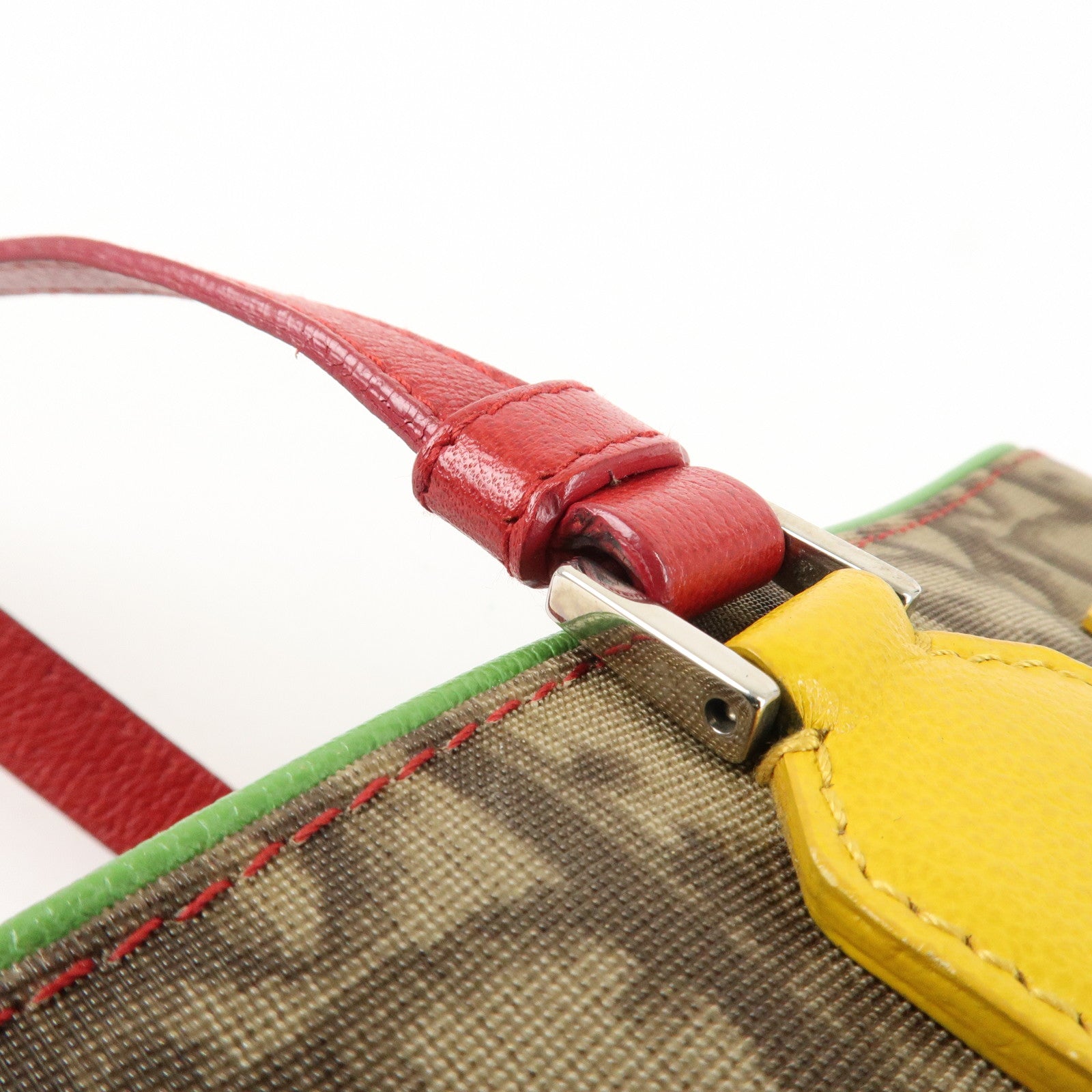 Christian Dior Rasta Line Trotter PVC Leather Tote Bag Hand Bag Brown Used