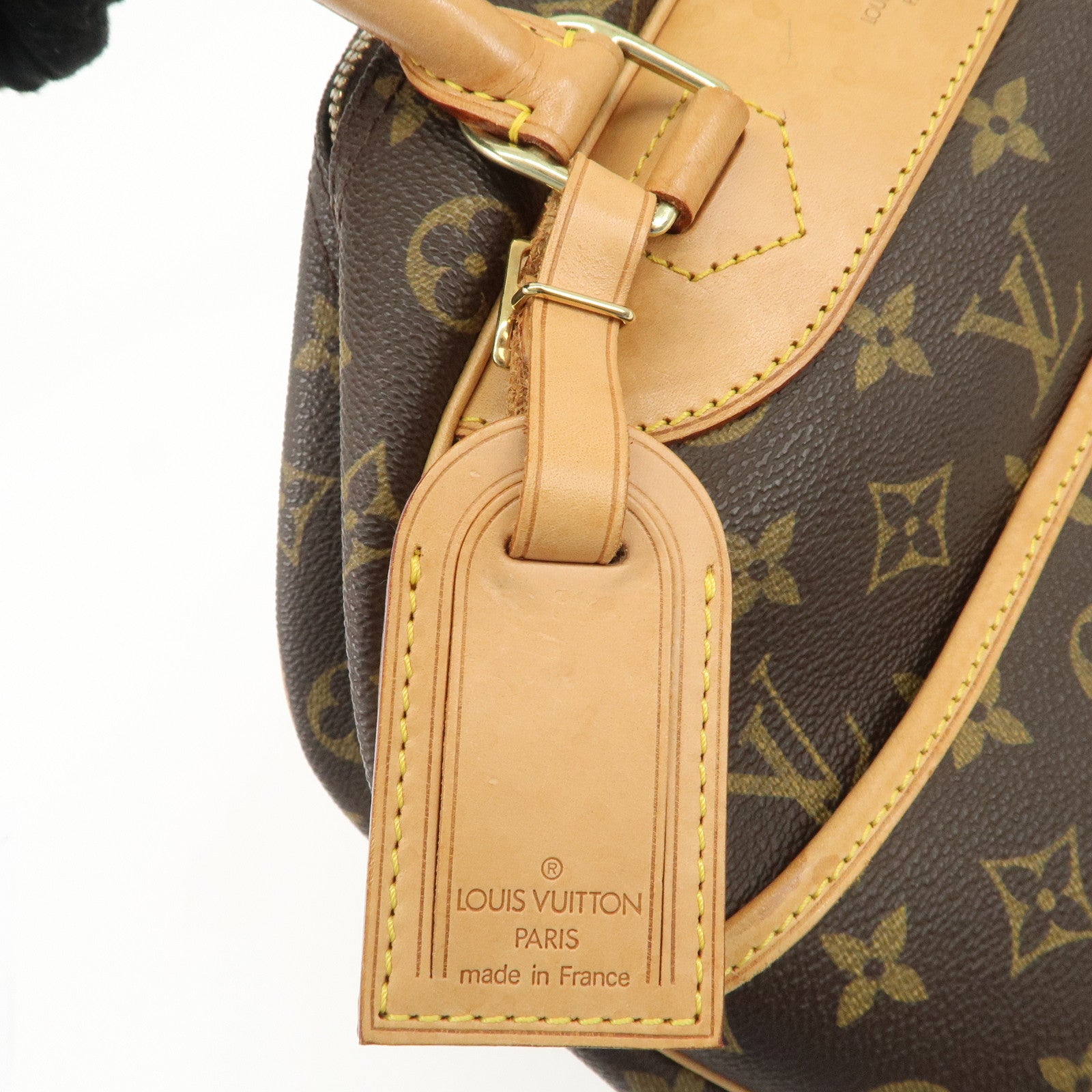 Louis Vuitton Monogram Deauville Hand Bag Brown M47270 Used