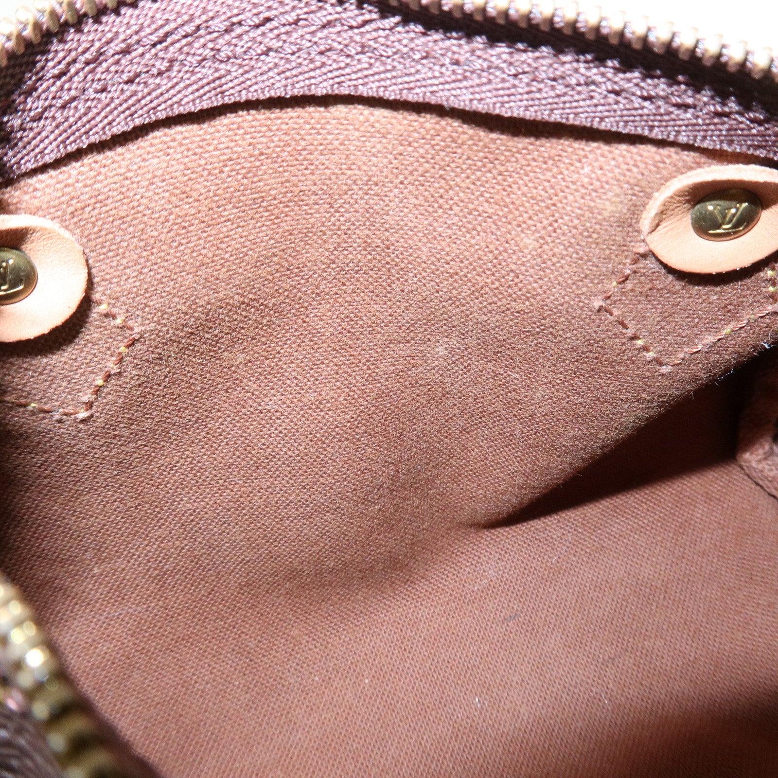 Louis Vuitton Monogram Canvas Mini Speedy Hand Bag Brown M41534 Used