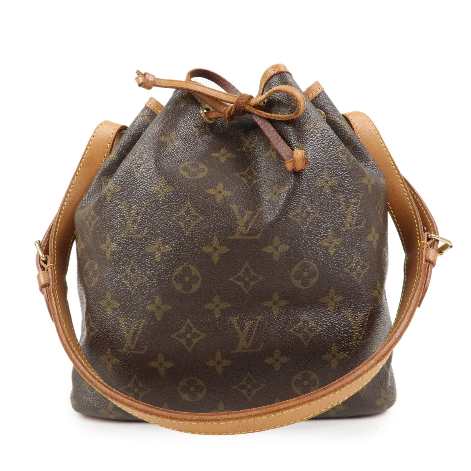 Louis Vuitton Monogram Petit Noe Shoulder Bag Brown M42226