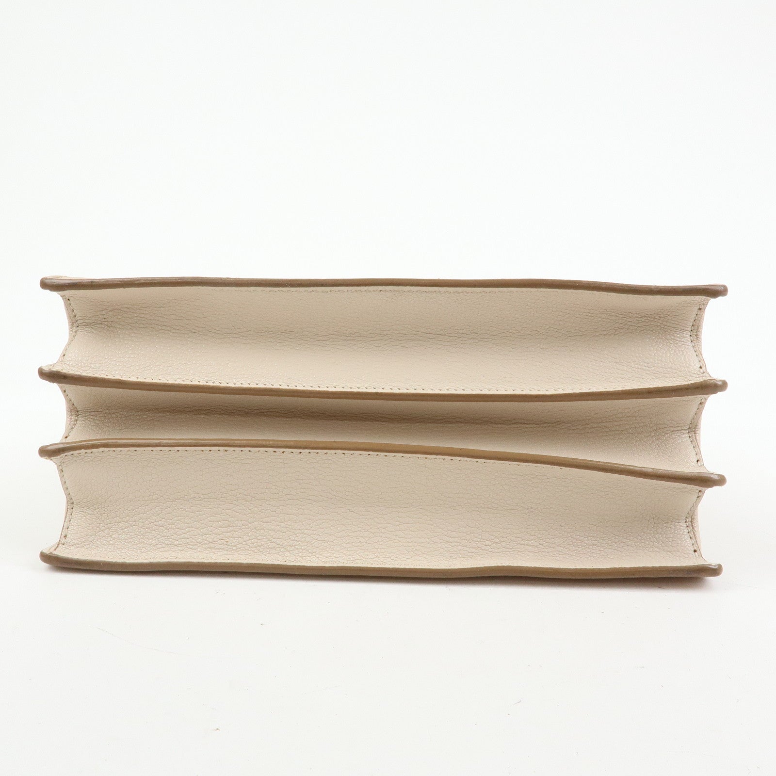MIU MIU Madras Leather 2Way Bag Hand Bag Shoulder Bag Beige