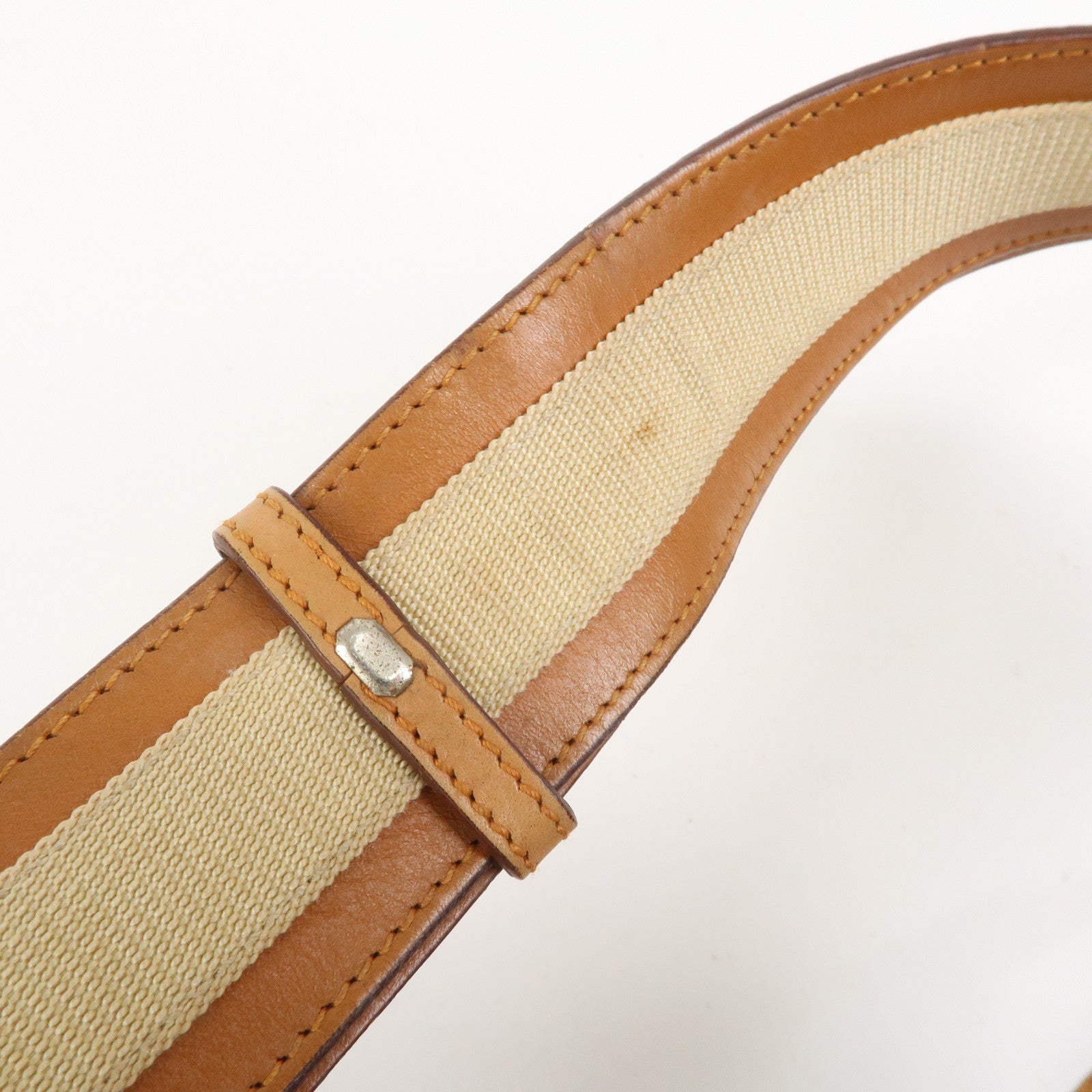 GUCCI Canvas Leather Shoulder Bag Hand Bag Dark Brown 019・0460