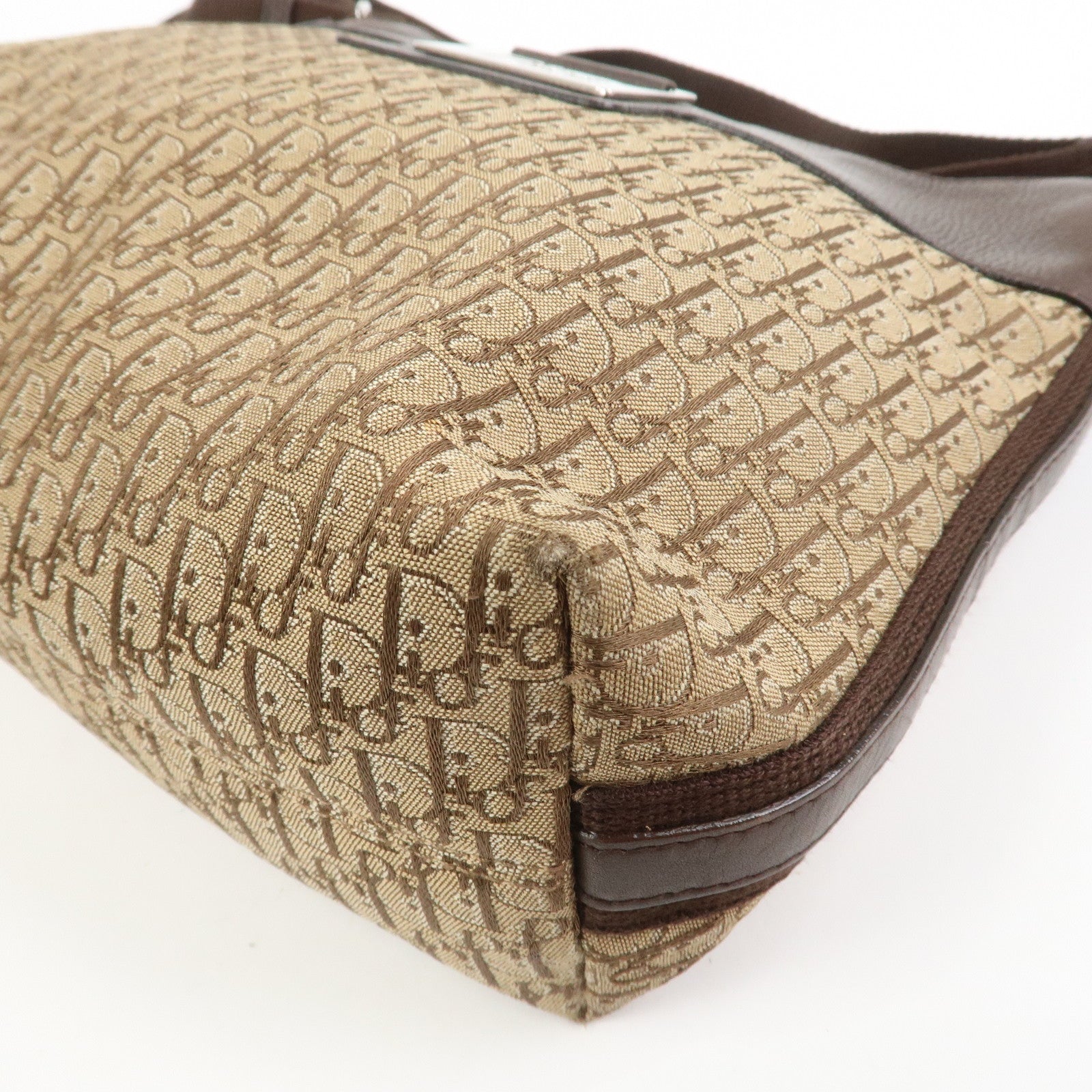 Christian Dior Street Chic Trotter Canvas Leather Shoulder Bag