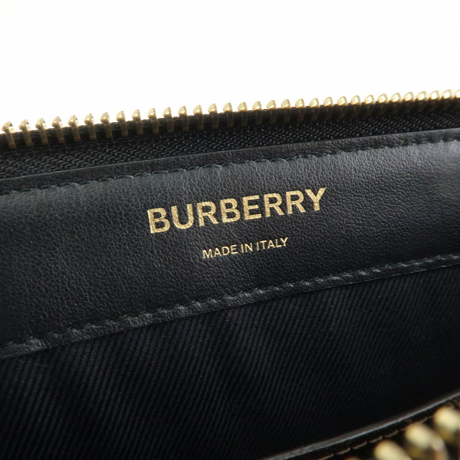 BURBERRY Monogram E Canvas Clutch Bag Pouch Brown