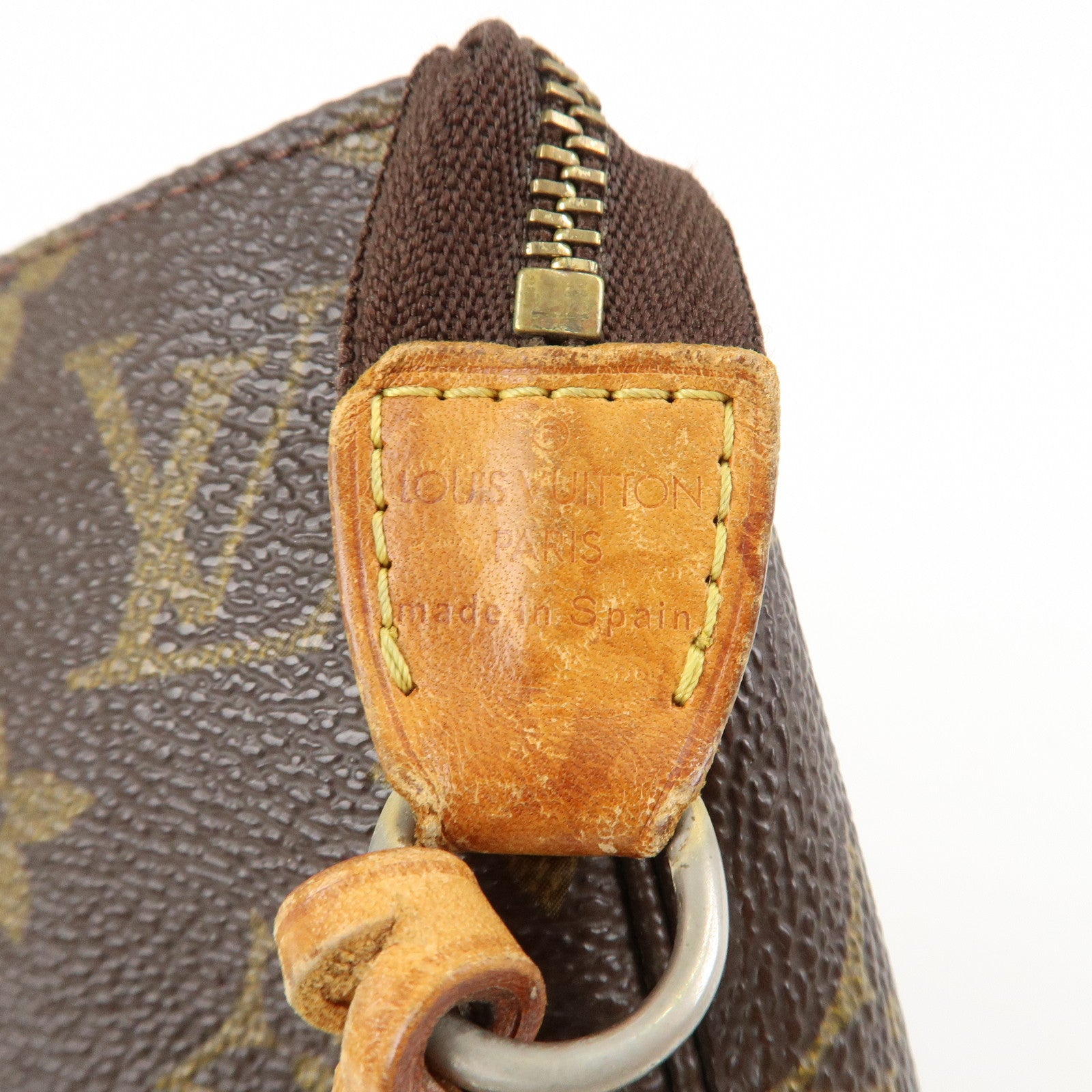 Louis Vuitton Monogram Pochette Accessoires Hand Bag Brown M51980 Used