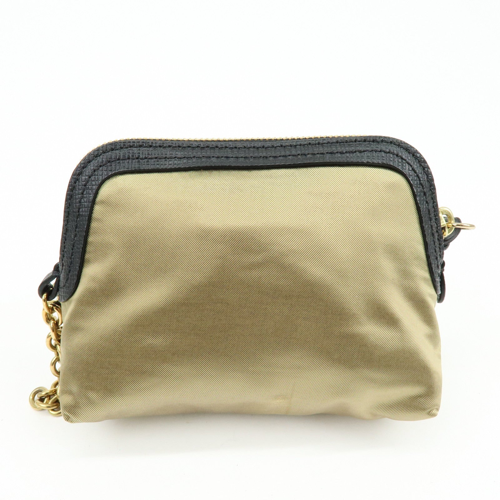 BURBERRY Nova Plaid Set of 2 Canvas Pouch Cosmetic Case Brown Gold