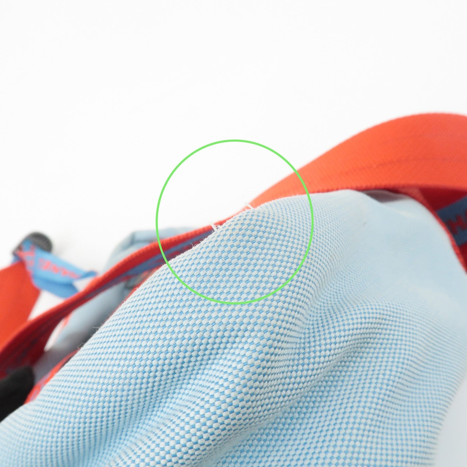 CHANEL Sportsline COCO Mark Nylon Canvas Shoulder Bag Red Blue Used