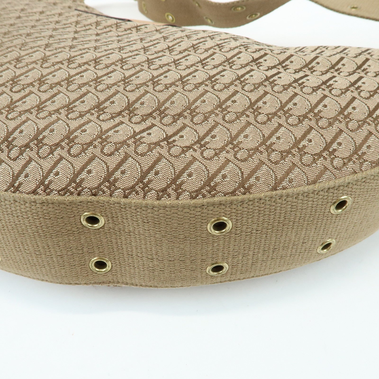 Christian Dior Street Chic Trotter Canvas Leather Shoulder Bag