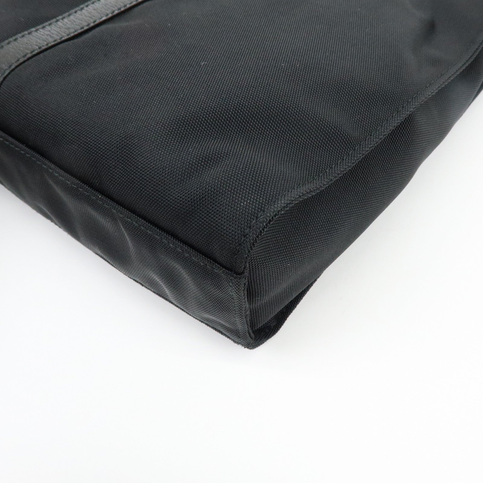 GUCCI Jackie Canvas Leather Shoulder Bag Hand Bag Black 001・3734