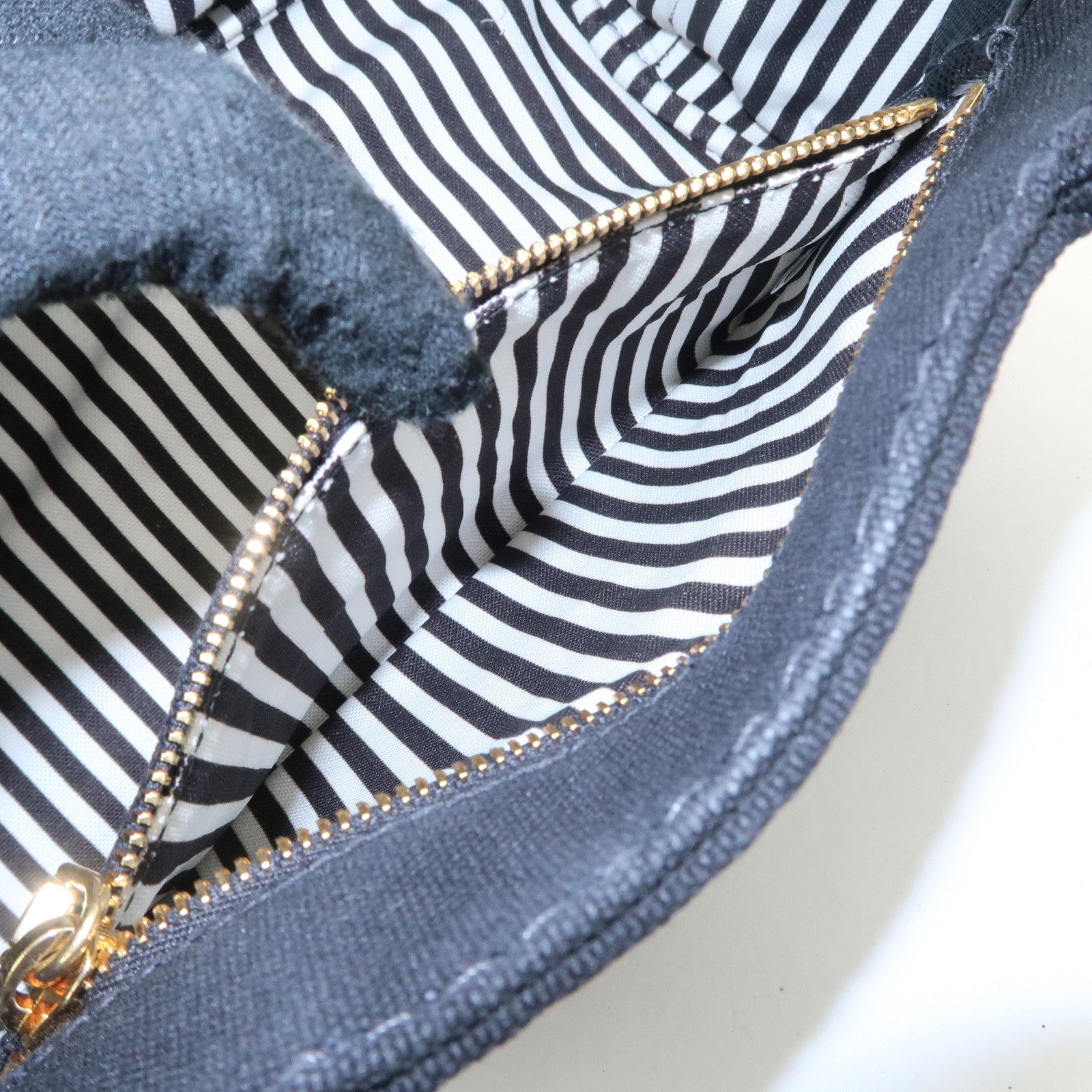 PRADA Canapa Mini Canvas 2Way Hand Bag Tote Bag Black 1BG439 Used