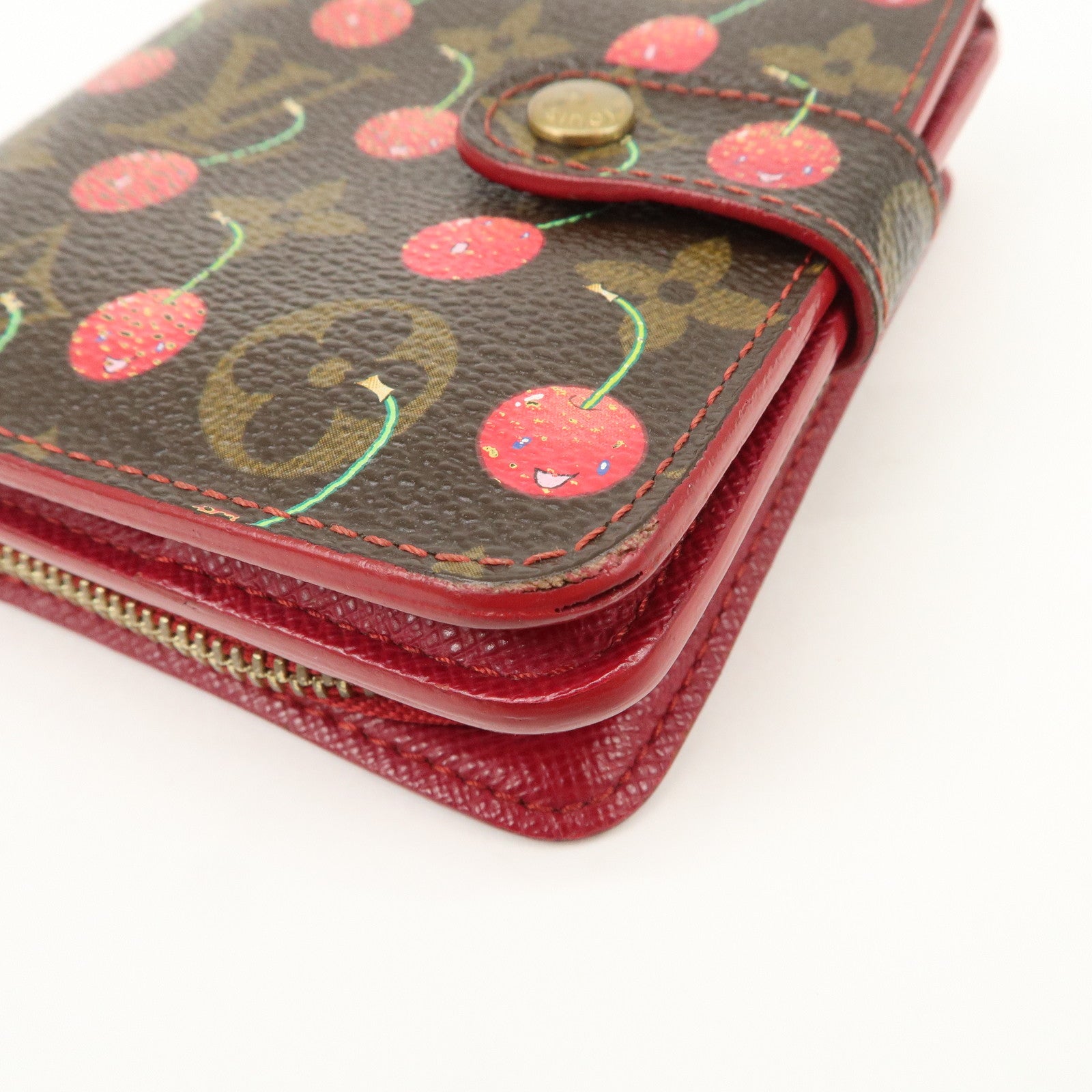 Louis Vuitton Monogram Cherry Compact Zip Bi-fold Wallet M95005