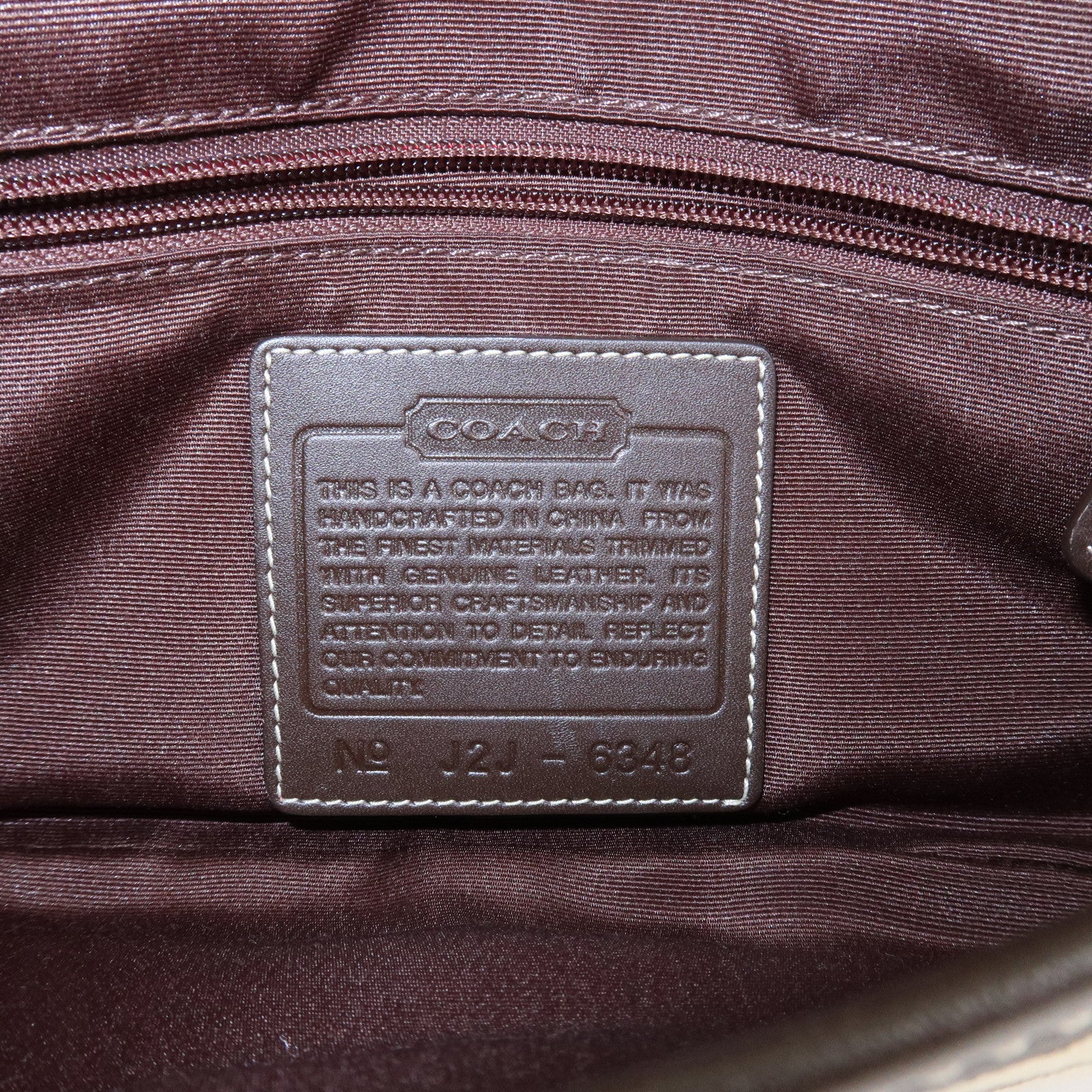 COACH Signature Canvas Leather Shoulder Bag Hand Bag Brown