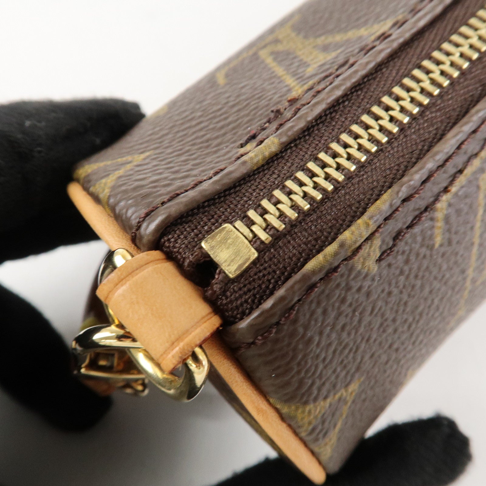 Louis Vuitton Monogram Mini Pouch for Papillon Bag New Style Brown Used