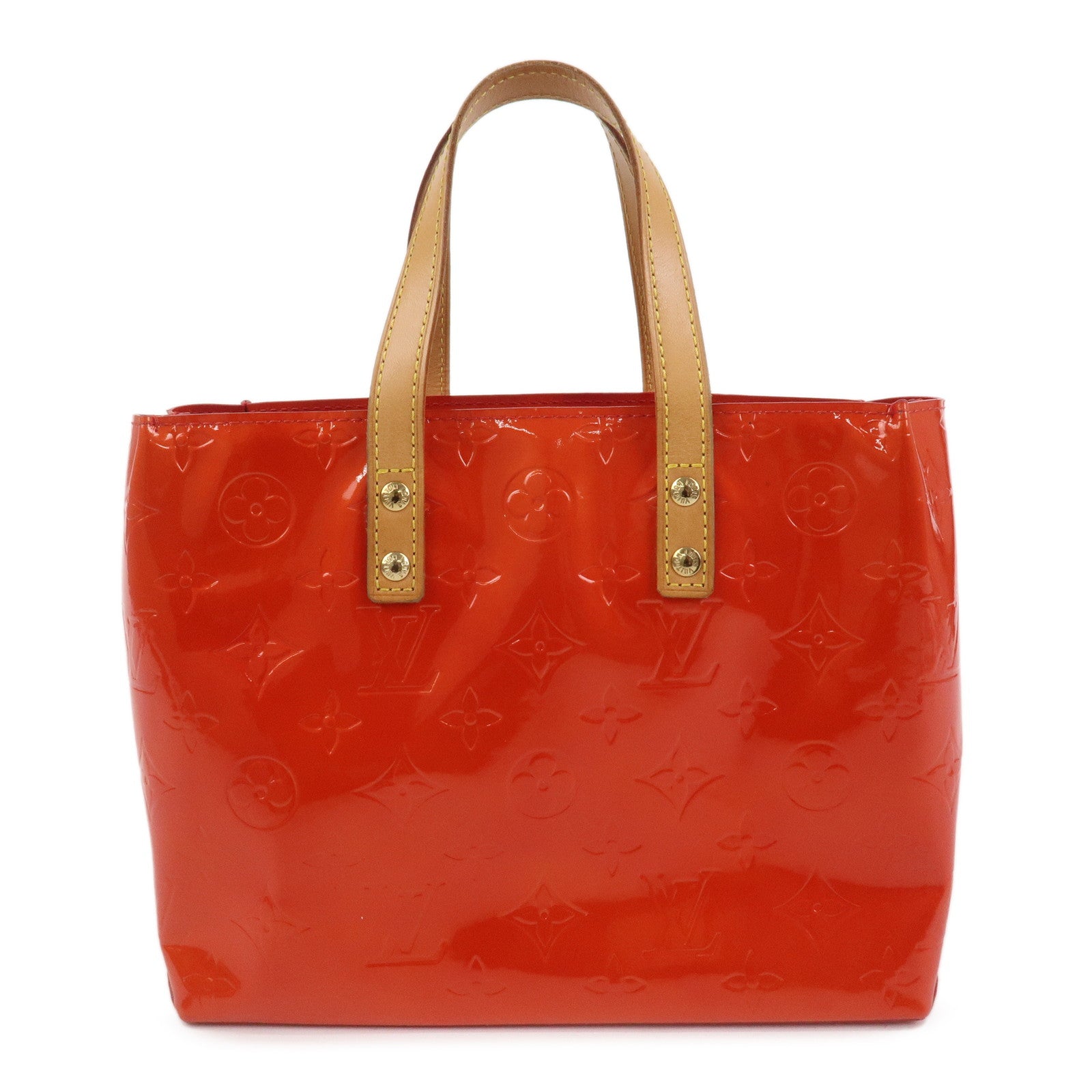 Louis Vuitton Monogram Vernis Lead PM Hand Bag Rouge M91088
