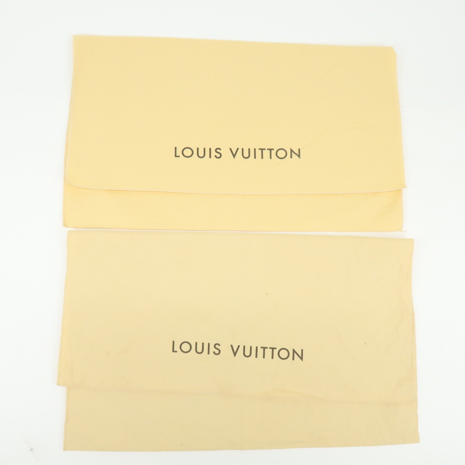 Louis Vuitton Set of 10 Dust Bag Storage Bag Flap Style Beige
