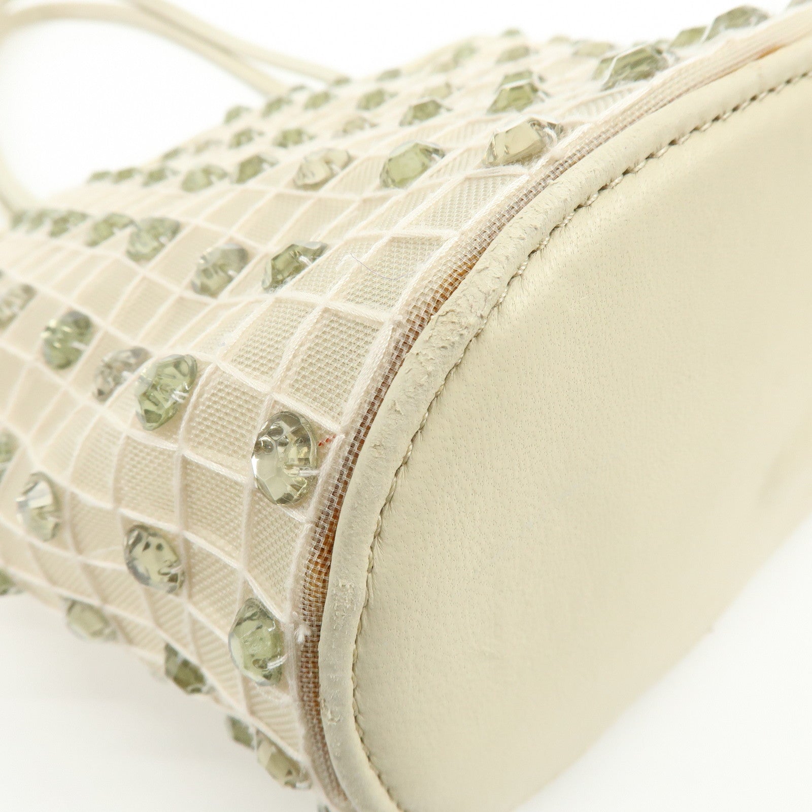 ANTEPRIMA Nylon Leather Set of 2 PVC Wire Bag Mini Tote Bag Ivory