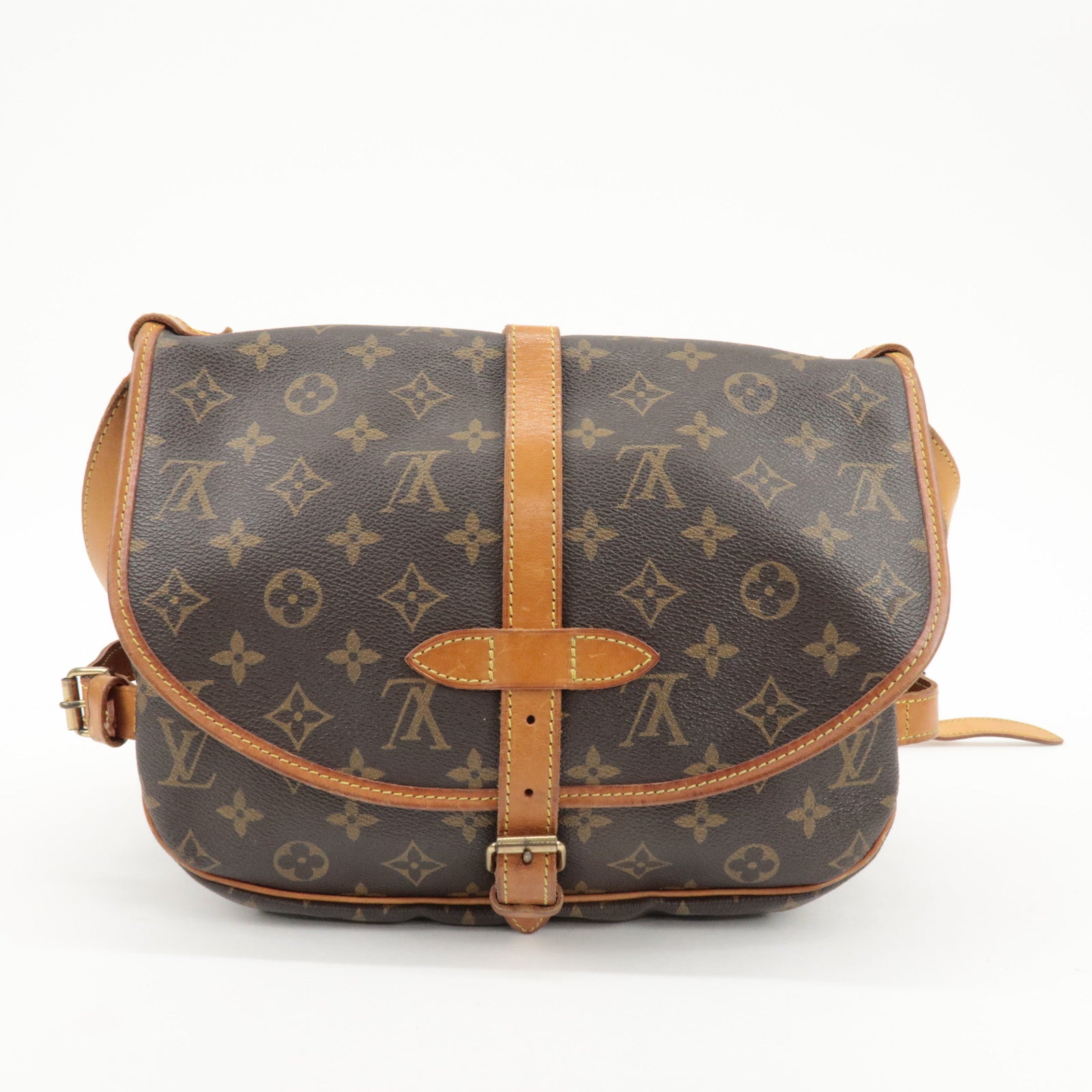 Louis Vuitton Monogram Saumur 30 Shoulder Bag Brown M42256 Used