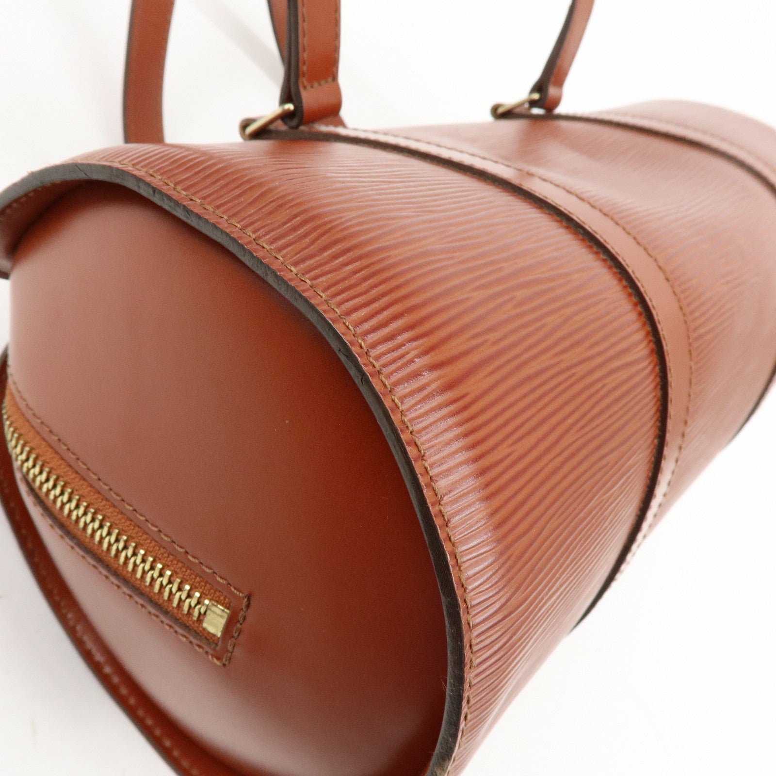 Louis Vuitton Epi Soufflot Leather Hand Bag Kenya Brown M52223