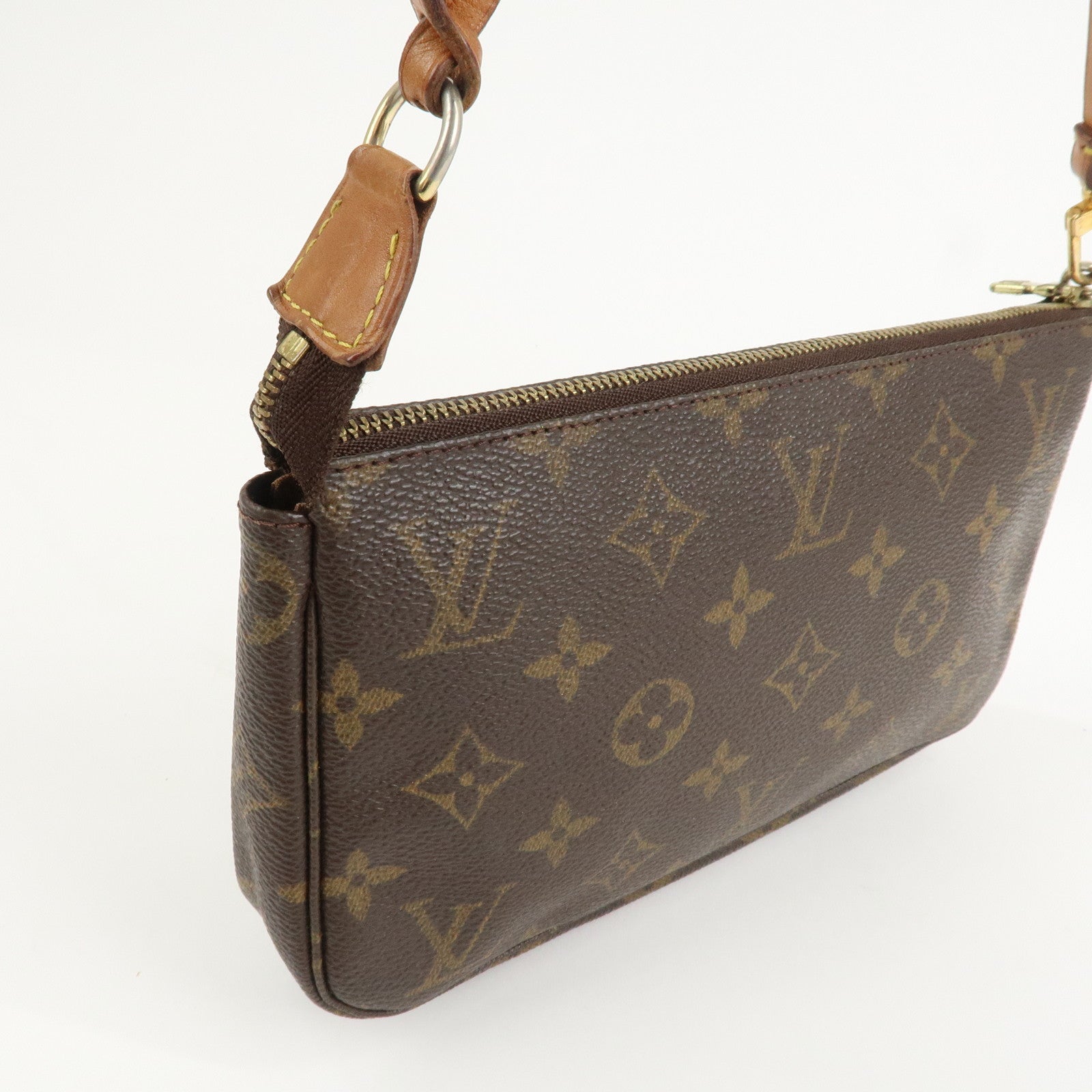 Louis Vuitton Monogram Pochette Accessoires Hand Bag Brown M51980