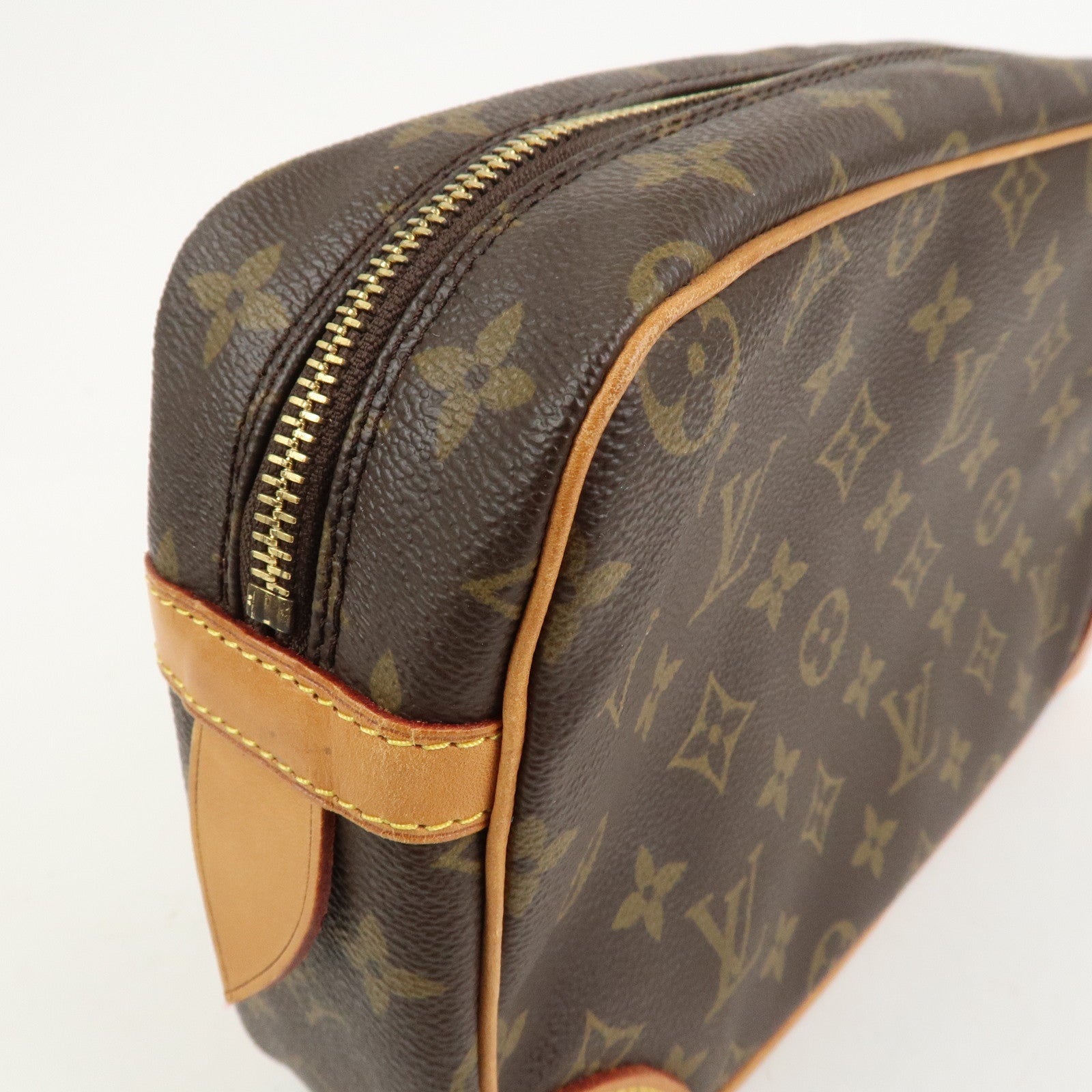 Louis Vuitton Monogram Compiegne 28 Pouch Clutch Bag Brown M51845