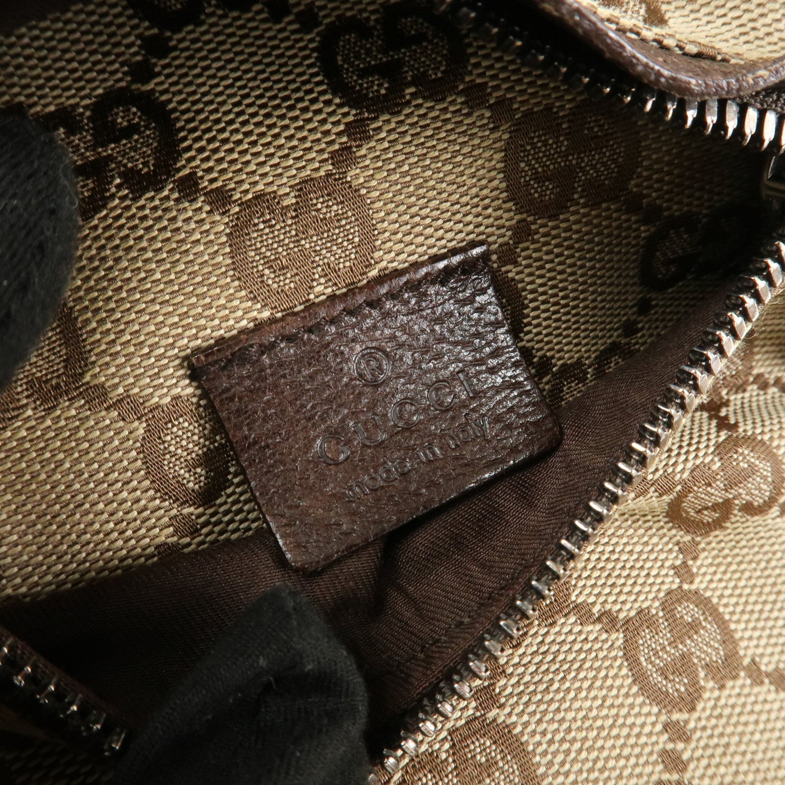 GUCCI GG Canvas Leather Waist Bag Crossbody Bag Beige Brown 28566 Used