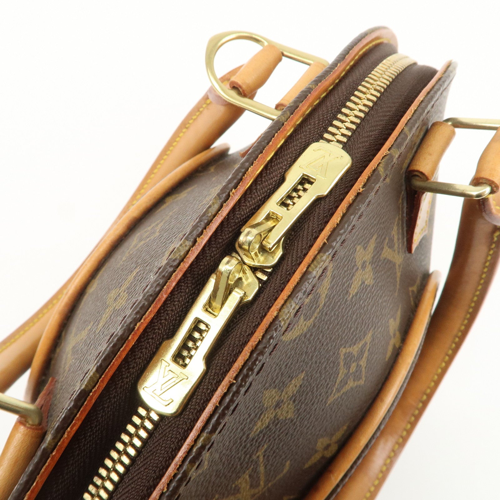 Louis Vuitton Monogram Ellipse PM Hand Bag Brown M51127 Used
