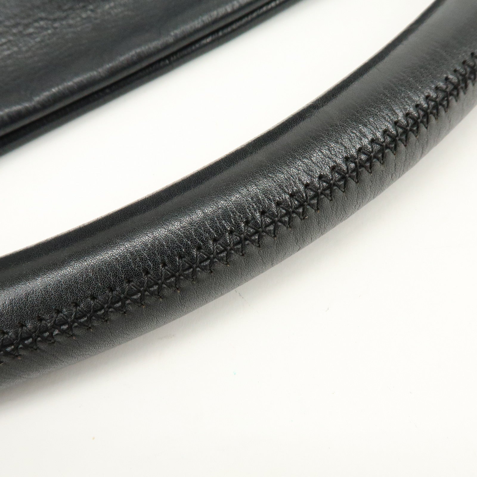 CHANEL COCO Mark Calf Leather Hand Bag Shoulder Bag Black