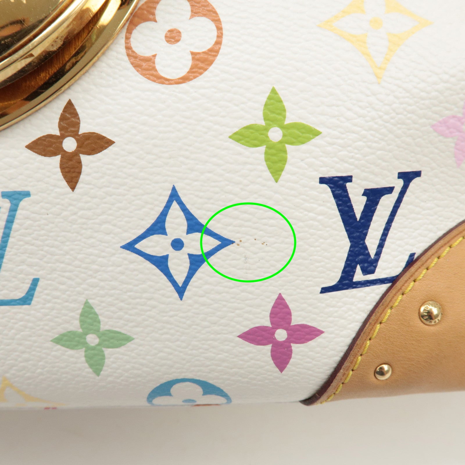 Louis Vuitton Monogram Beverly MM Shoulder Bag Blanc M40203 Used