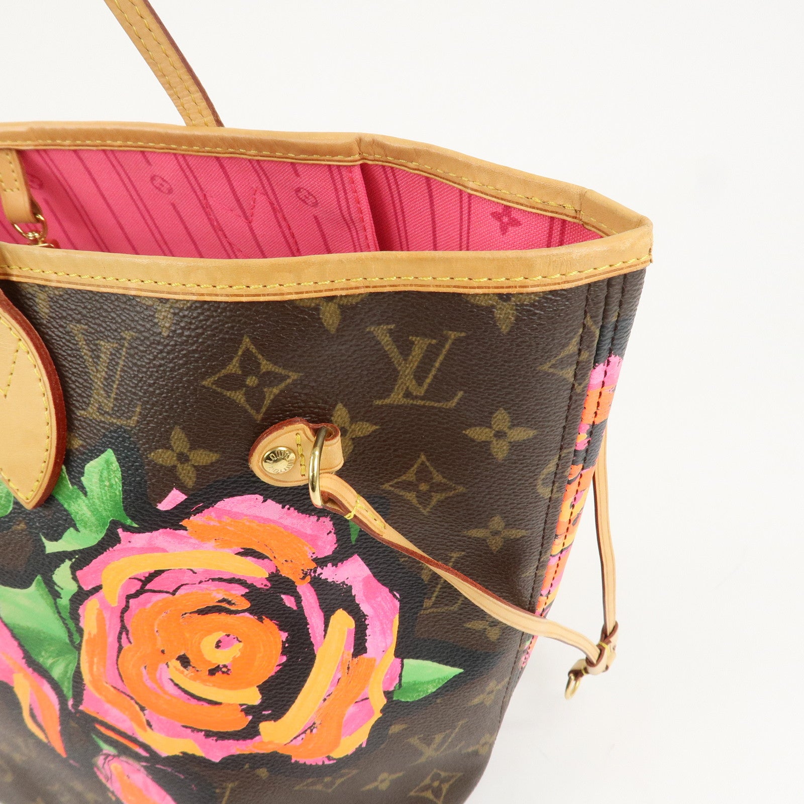 Louis Vuitton Monogram Rose Neverfull MM Tote Shoulder Bag M48613