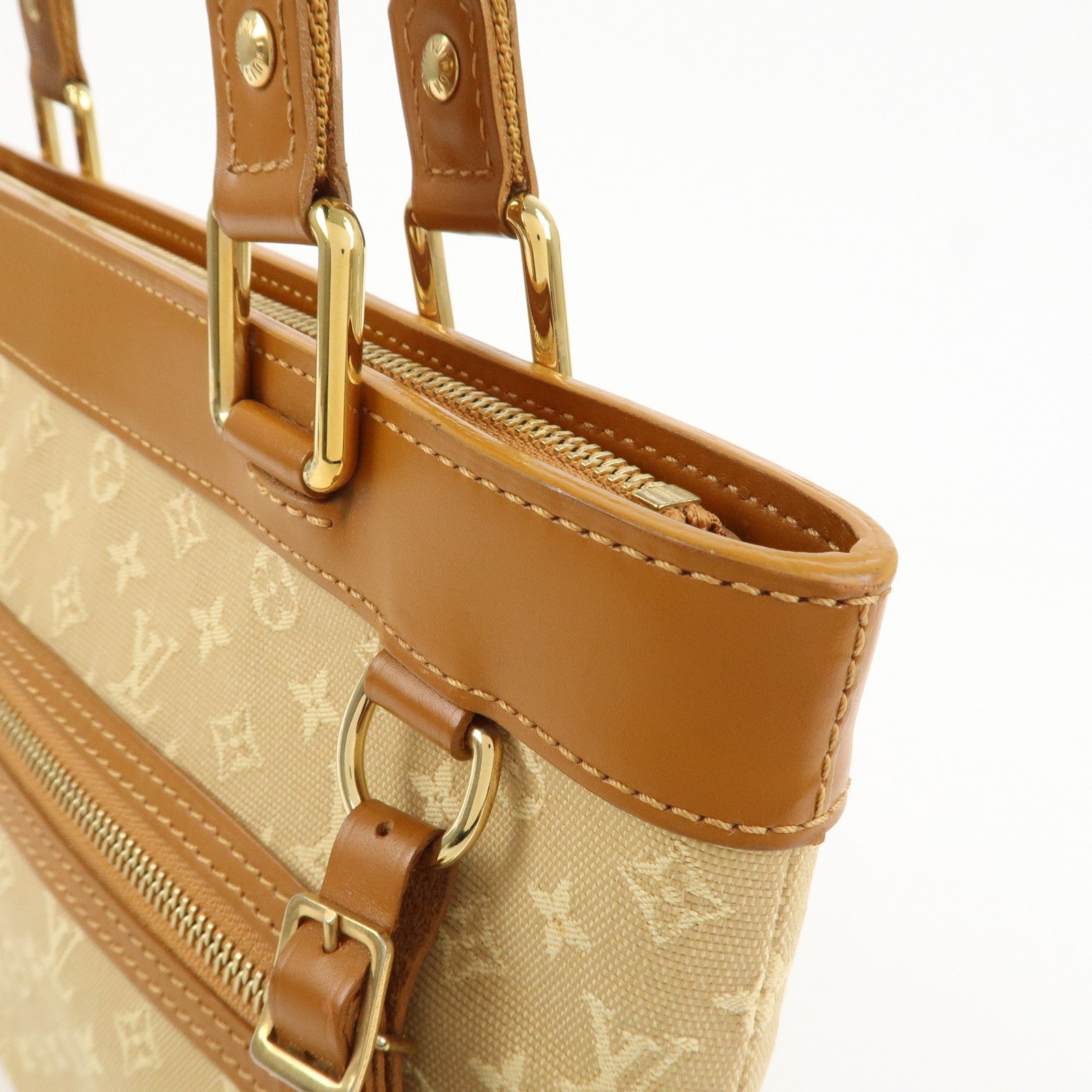 Louis Vuitton Monogram Mini Lucille PM Hand Bag Beige M92684