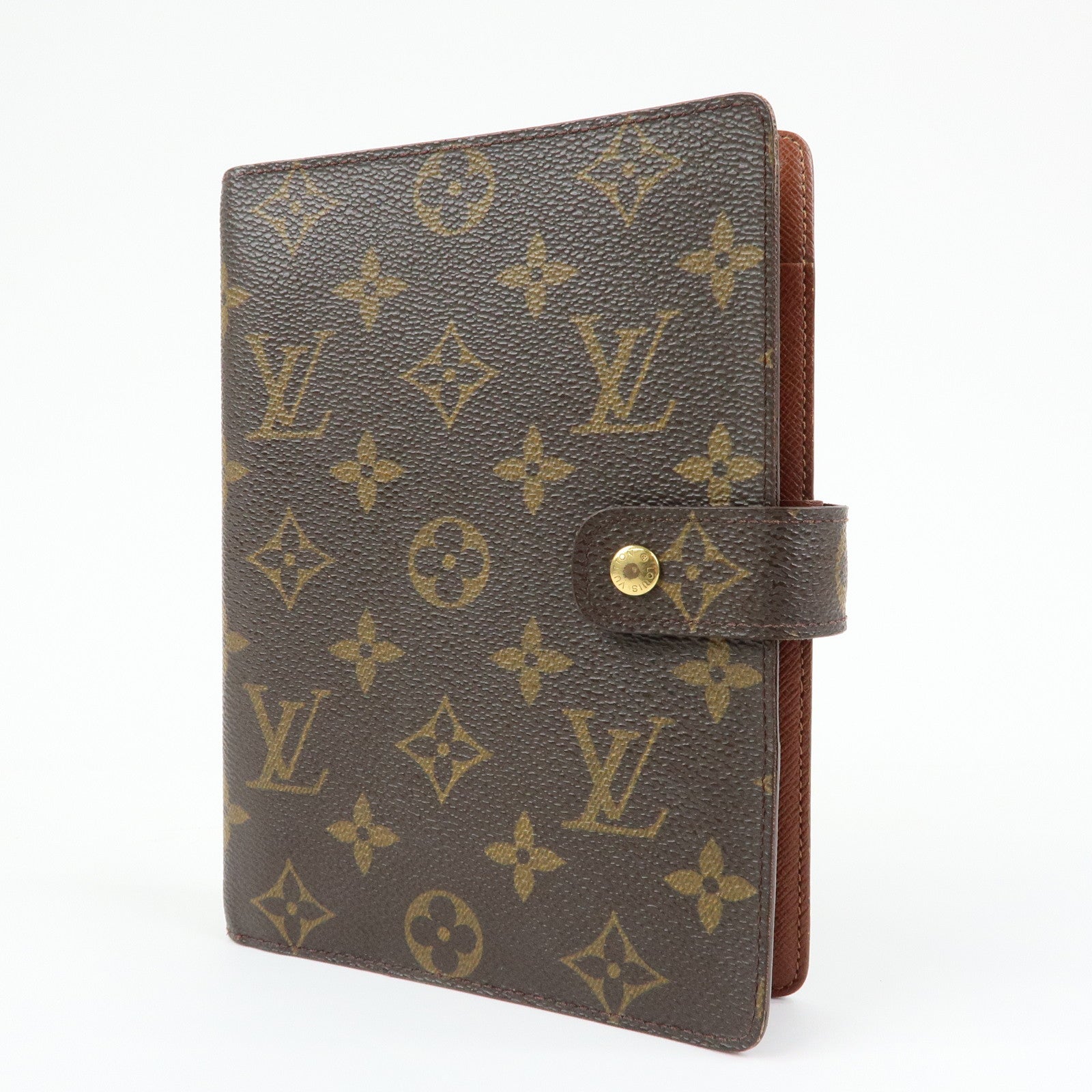 Louis Vuitton Monogram Agenda MM Planner Cover Brown R20105