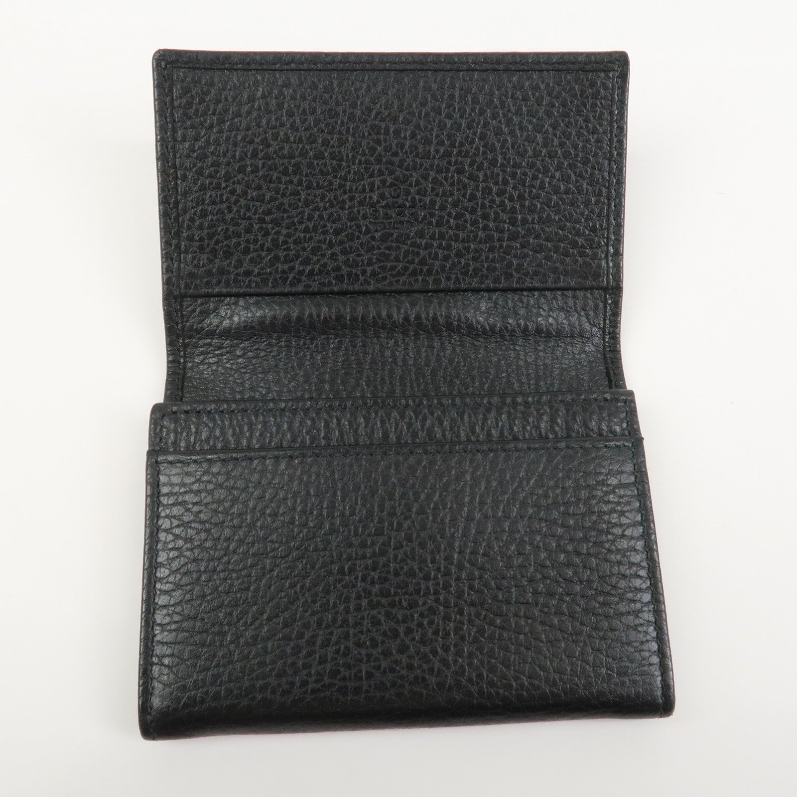 GUCCI GG Marmont Leather Card Case Card Holder Black 474748