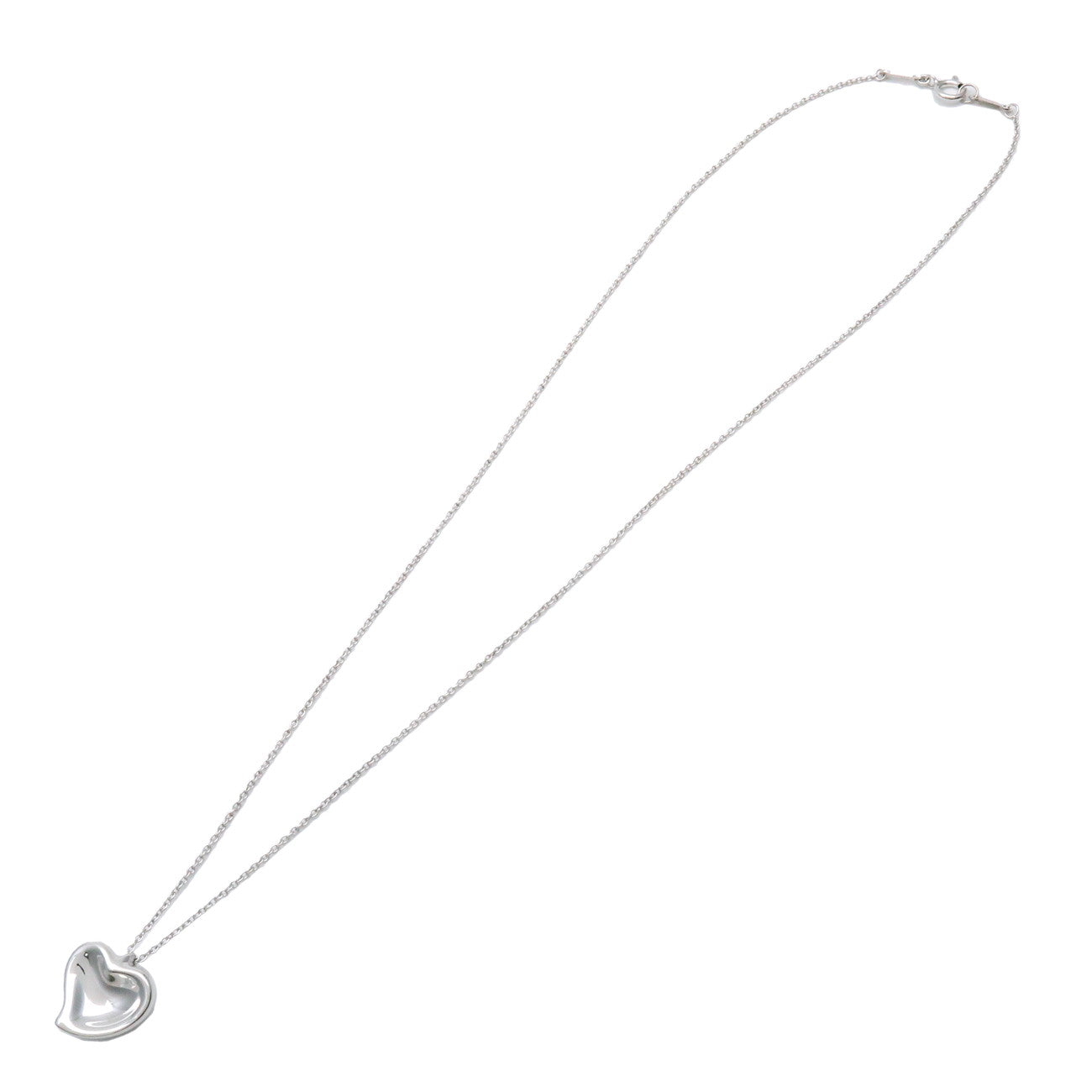 Tiffany&Co. Full Heart Pendant Necklace SV925 Silver