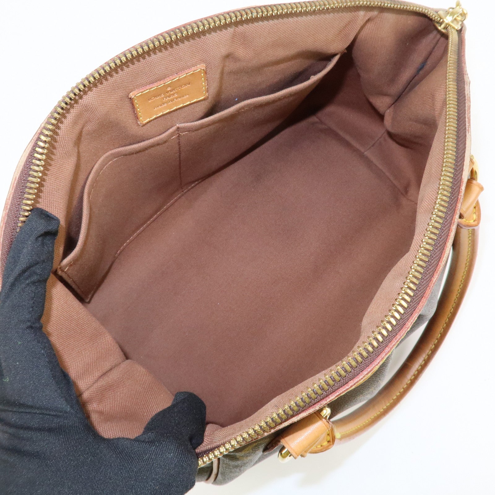 Louis Vuitton Monogram Tivoli PM Hand Bag Shoulder Bag Brown M40143 Used