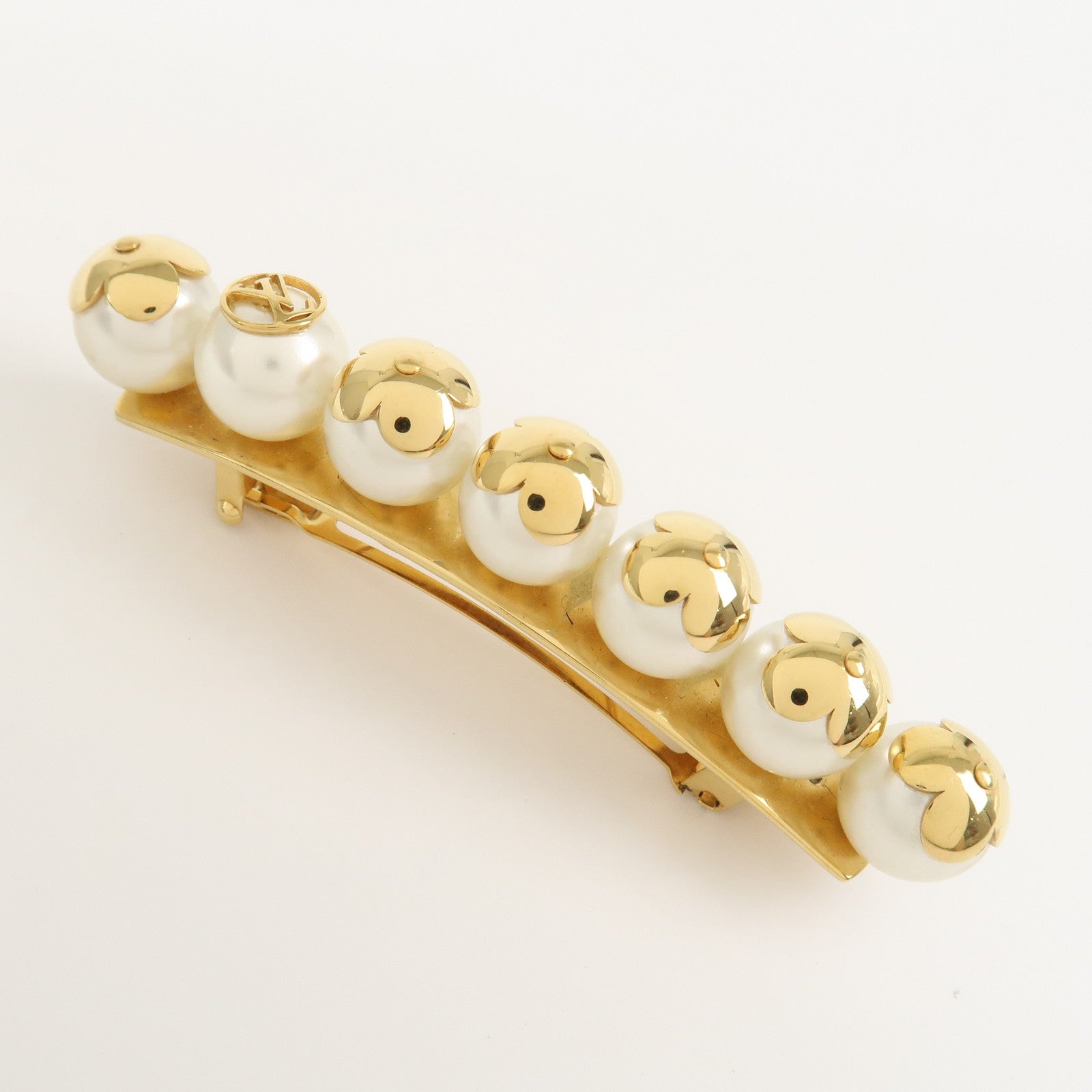 Louis Vuitton Be Mindful Artificial Pearl Barrette Hair Clip M68953