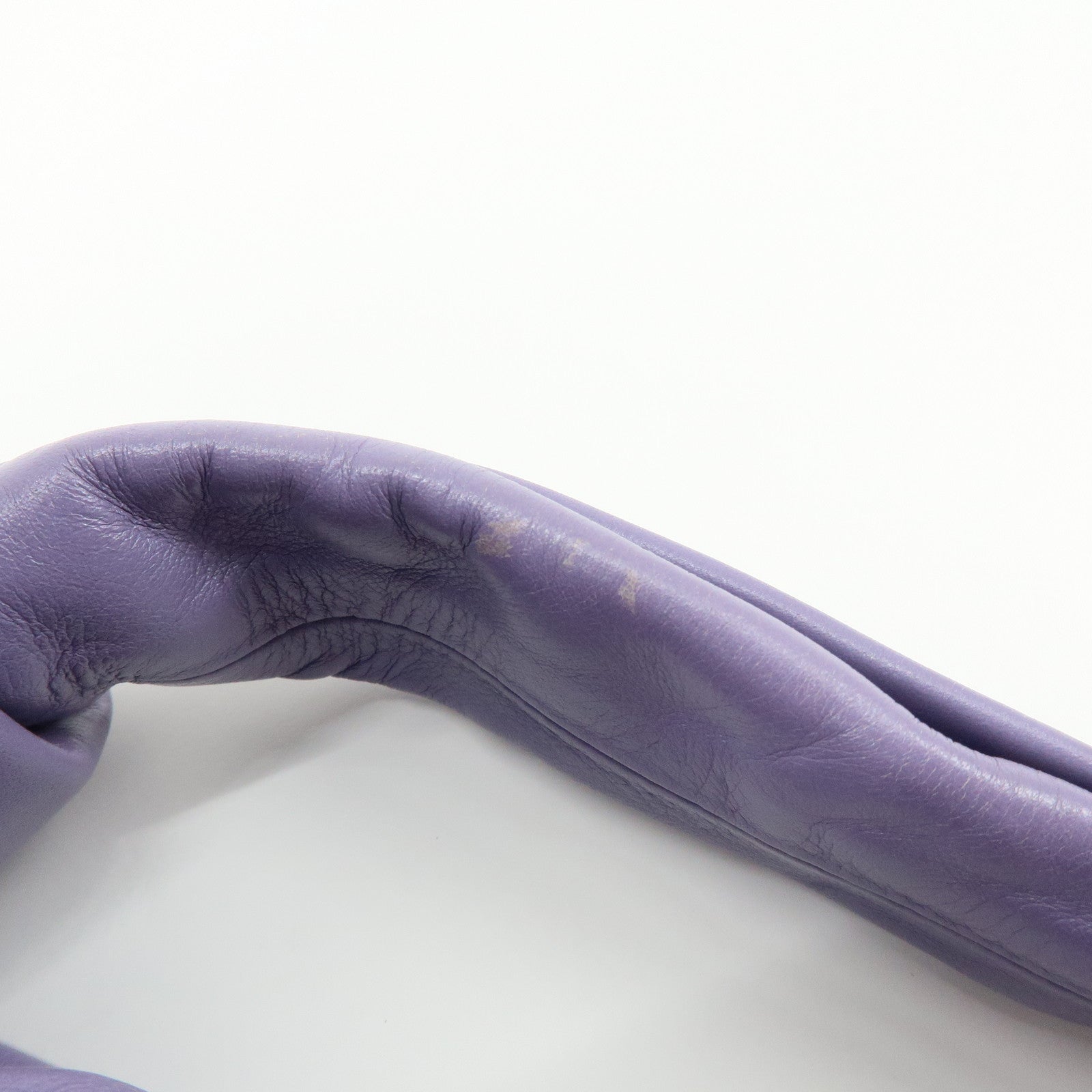 BOTTEGA VENETA Double Knot Leather Hand Bag Purple