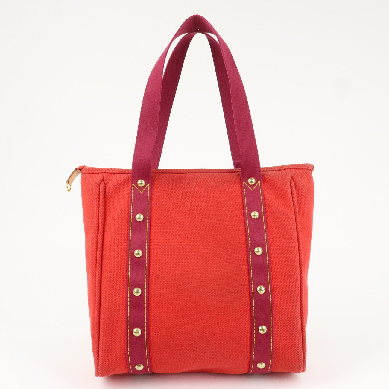 Louis Vuitton Antigua Cabas MM Tote Bag Hand Bag Rouge M40034 Used